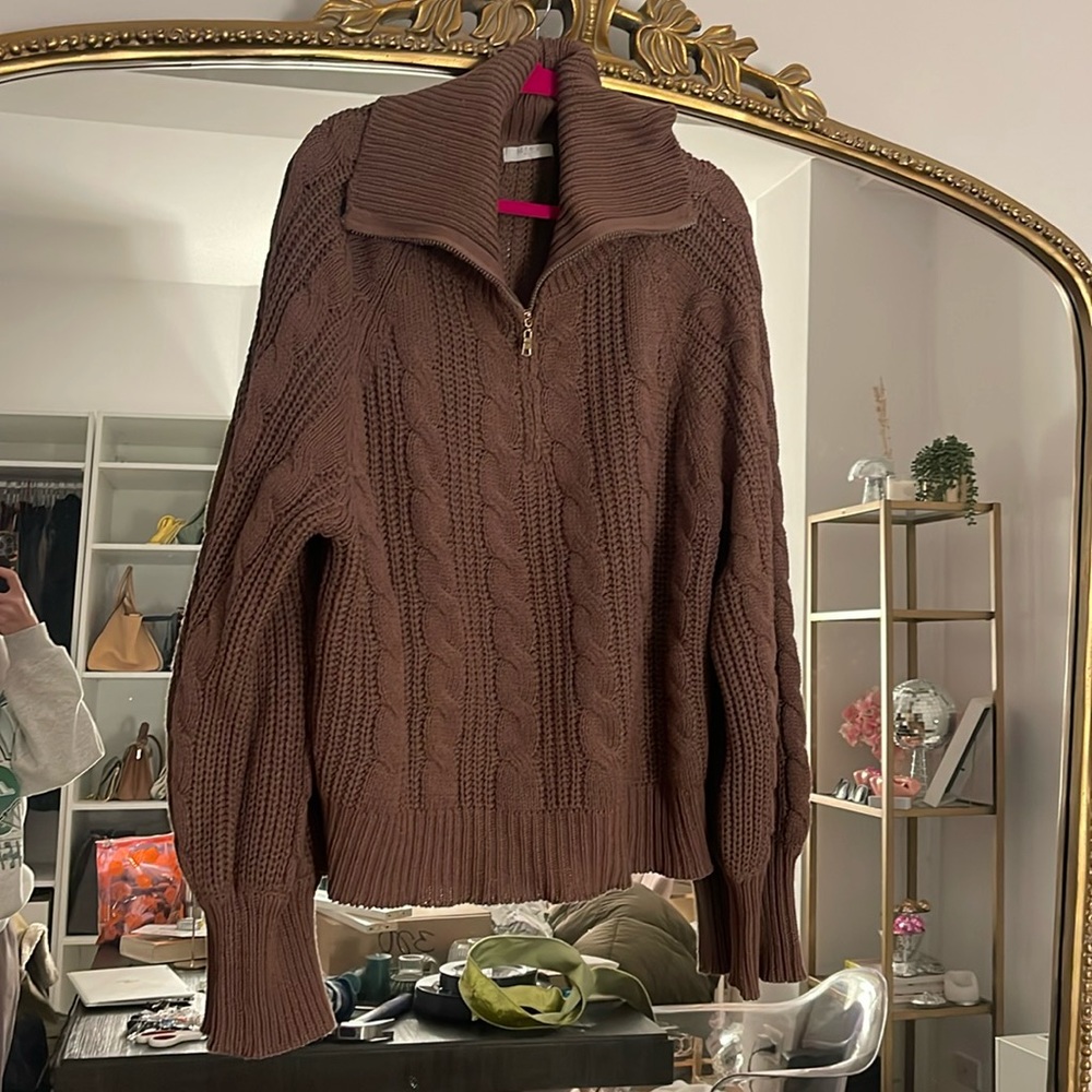 Grey Bandit Cable Knit Sweater
